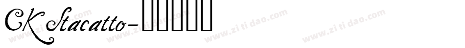CK Stacatto字体转换